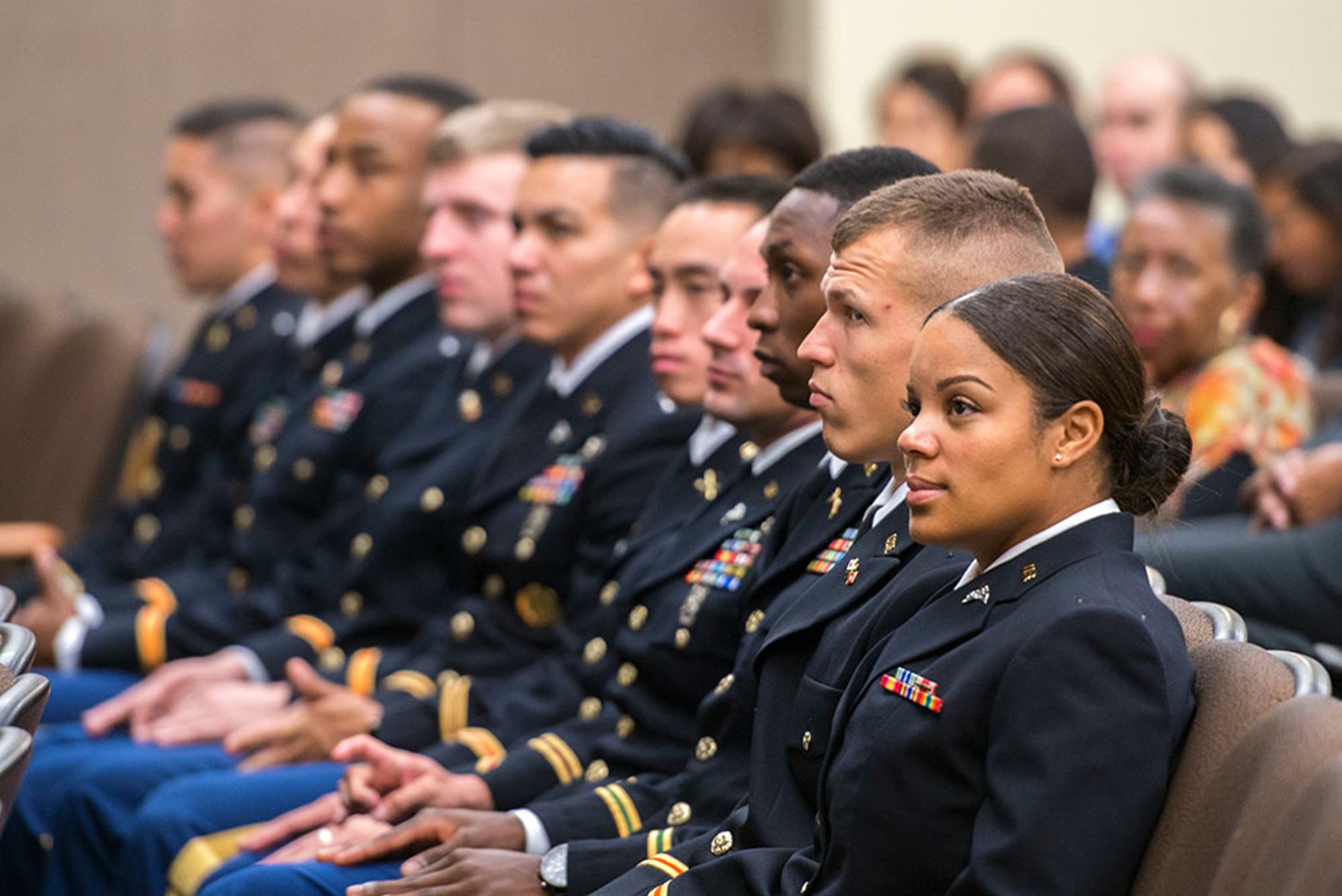 A group of people in military uniforms