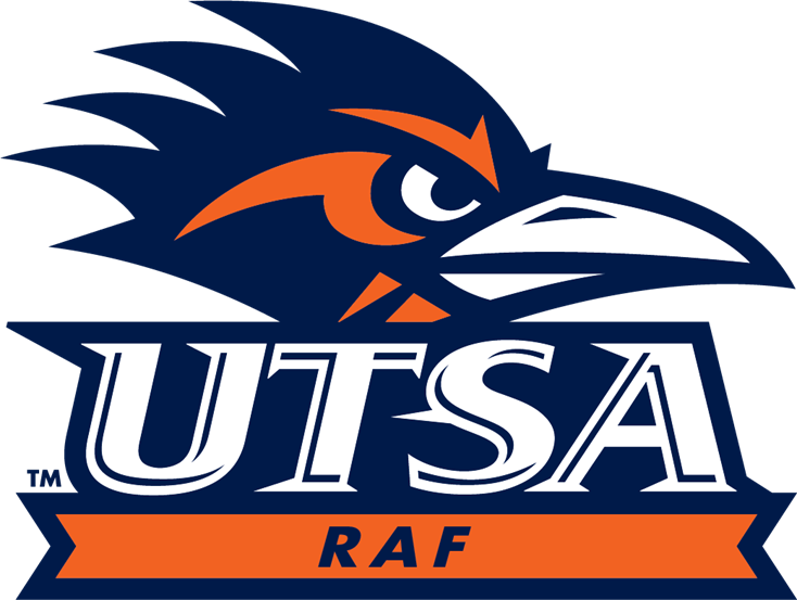 blue and orange Rowdy head RAF logo